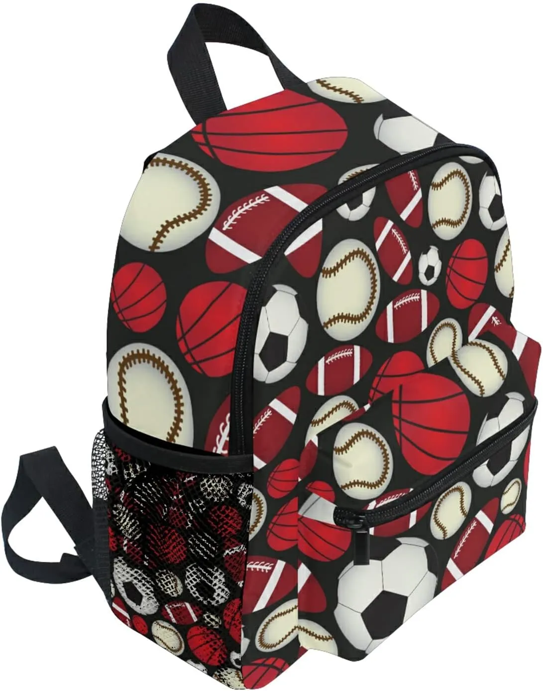 Kid's Toddler Backpack Football Basketball Baseball Sport Schoolbag for Cute Boys Girls, Daycare School Children Kindergarten Bag Preschool Nursery Travel Purse Bag