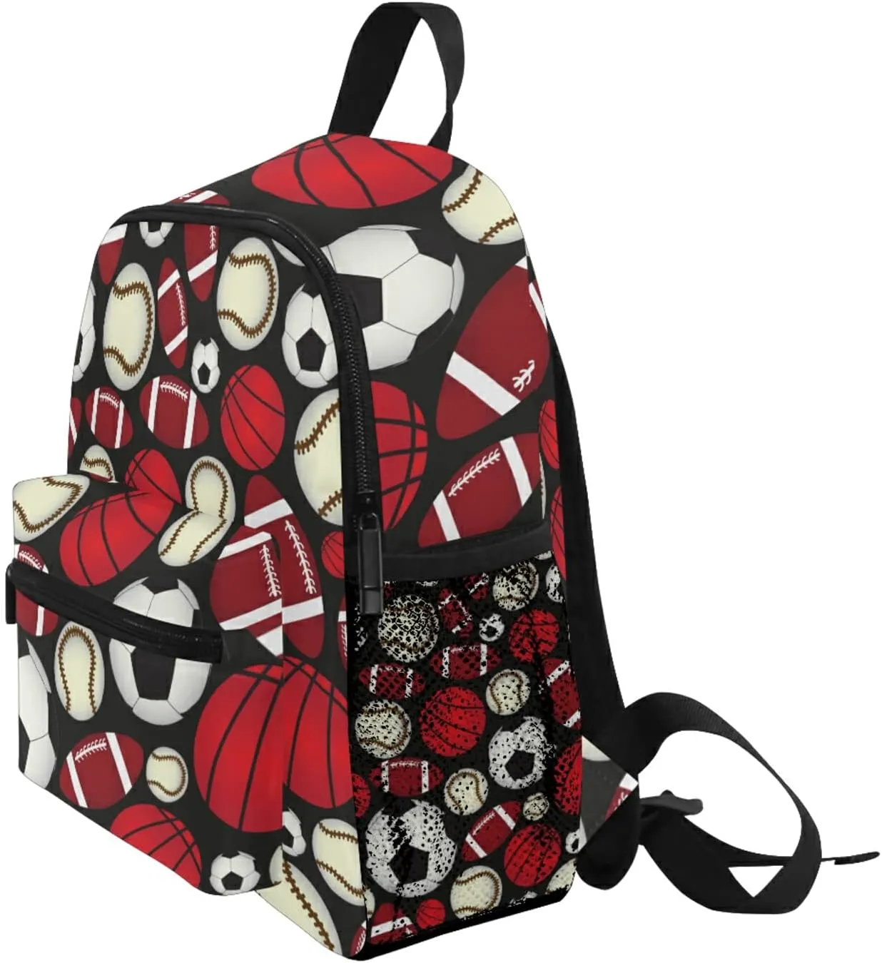 Kid's Toddler Backpack Football Basketball Baseball Sport Schoolbag for Cute Boys Girls, Daycare School Children Kindergarten Bag Preschool Nursery Travel Purse Bag