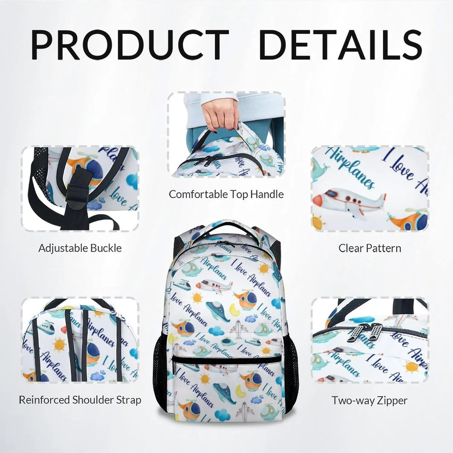 Kids Travel Backpack - 17 Inch Large Capacity Airplane Bookbag - Lightweight Kids' Backpacks for Elementary, Preschool & Travel