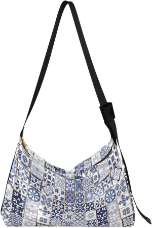 Kigai Folk Telavera Ceramic Crossbody Bag Hobo Handbag Purse Fashion PU Leather Shoulder Bags for Women