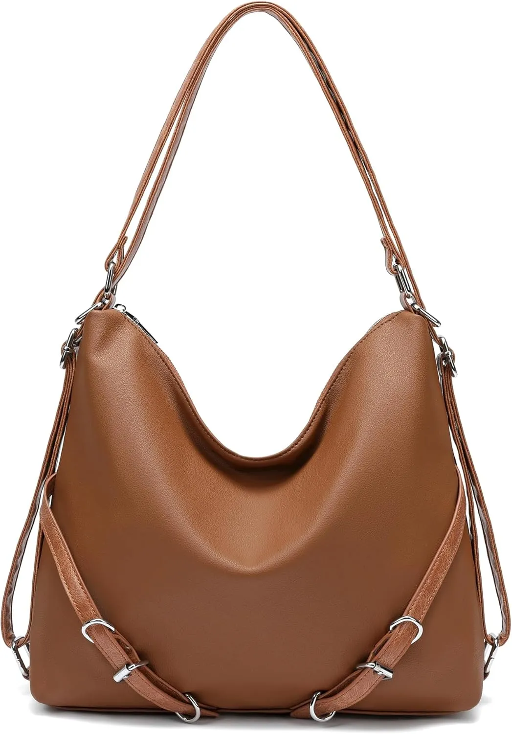 KILAMAL women's hobo bag backpack adjustable crossbody shoulder bag soft PU leather tote handbag