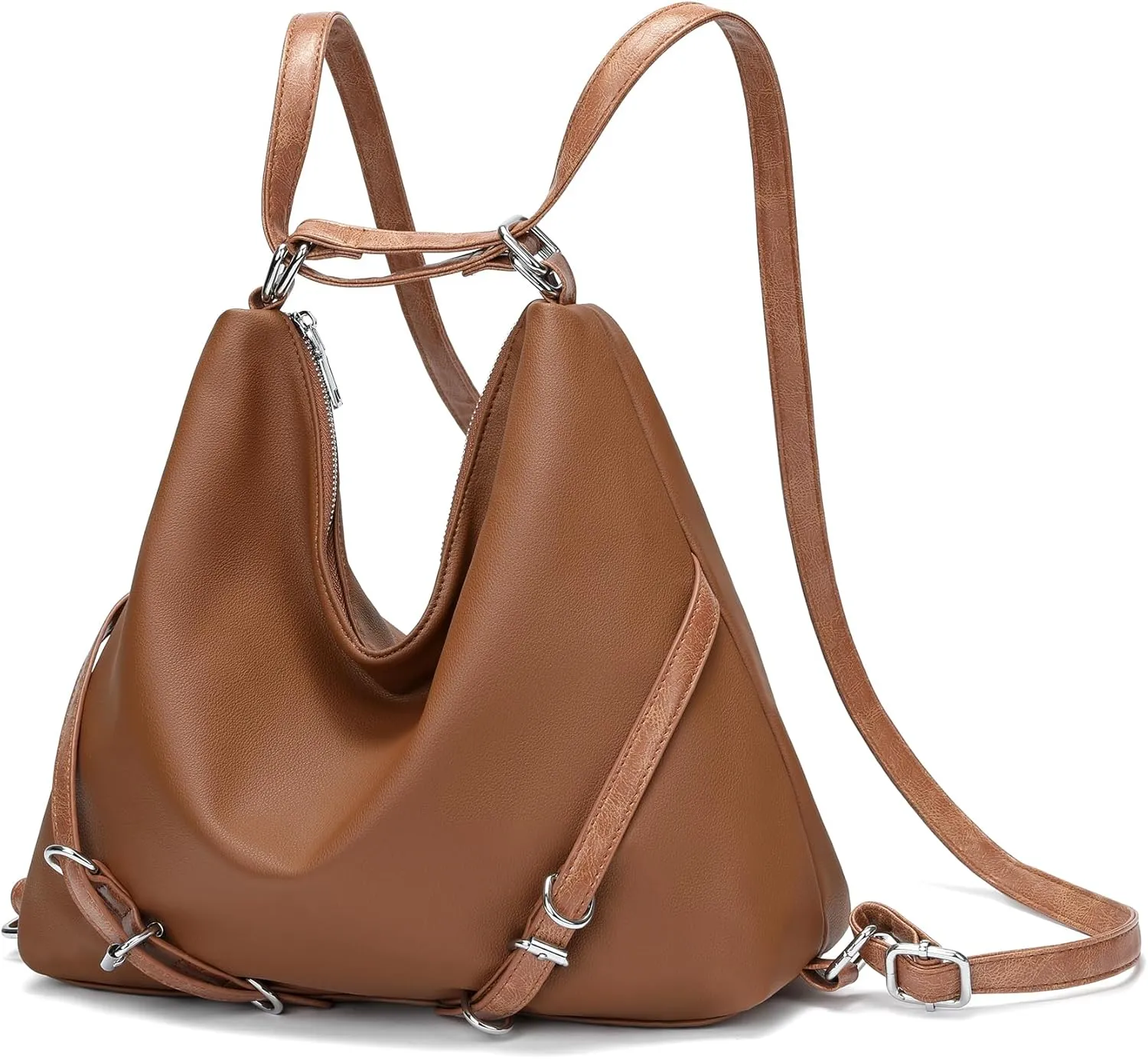 KILAMAL women's hobo bag backpack adjustable crossbody shoulder bag soft PU leather tote handbag