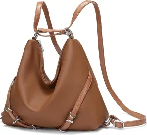 KILAMAL women's hobo bag backpack adjustable crossbody shoulder bag soft PU leather tote handbag