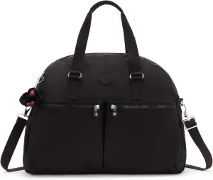 Kipling Women's Eugina Satchel, Handmade, Removable Shoulder Strap, Outer Pockets, Nylon Duffle Bag
