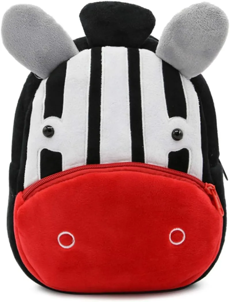 KISSOURBABY Zebra Backpack for Toddler Boys, Toddler Bookbag Girl Dinosaur Toys Bags(Zebra)