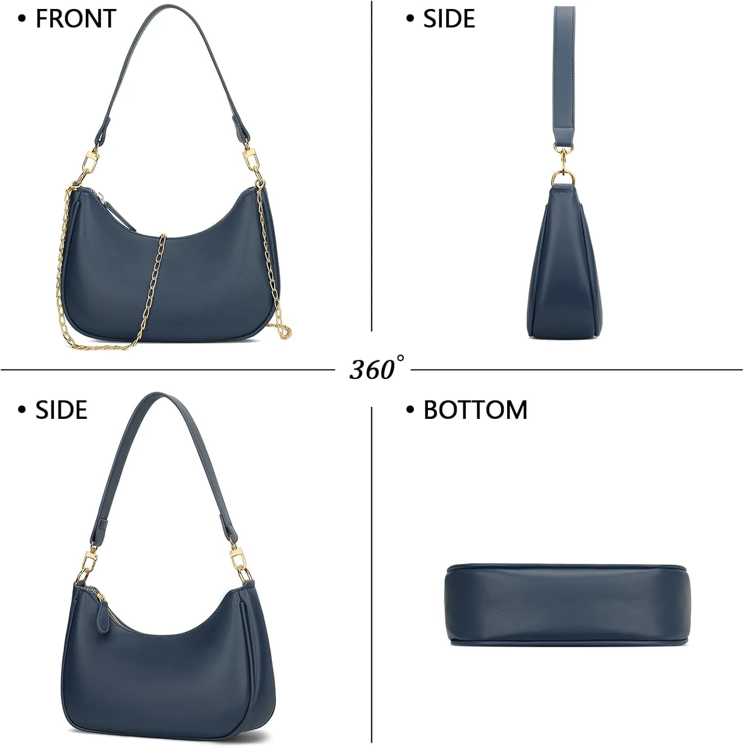 KKXIU Shoulder Bag for Women Cute Hobo Purses and Handbags Retro Clutch Underarm Purse