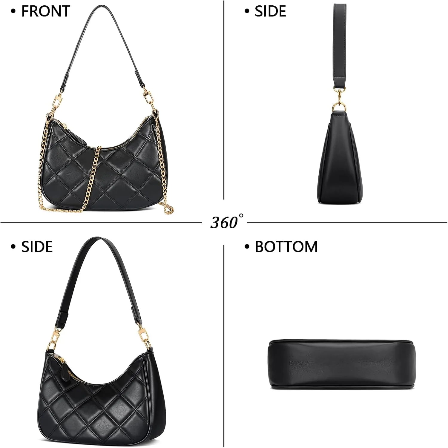 KKXIU Shoulder Bag for Women Cute Hobo Purses and Handbags Retro Clutch Underarm Purse