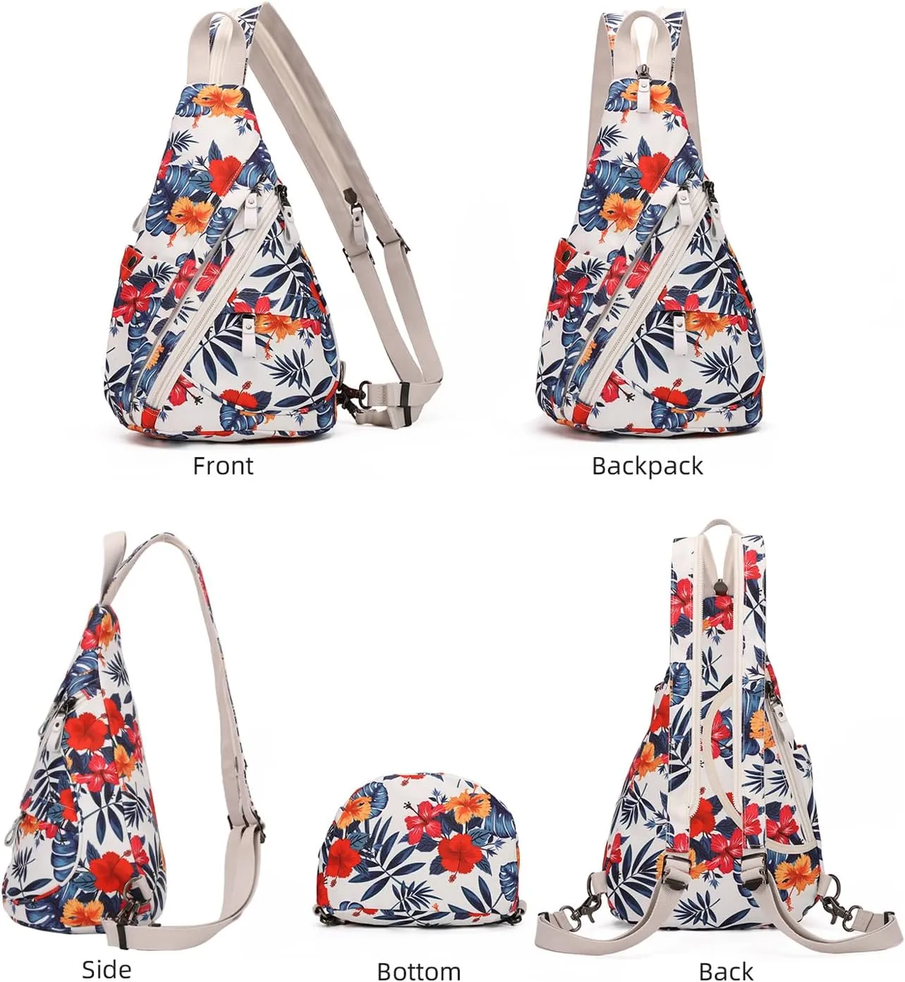 KL928 Canvas Sling Bag - Small Crossbody Backpack Shoulder Casual Daypack Rucksack for Men Women