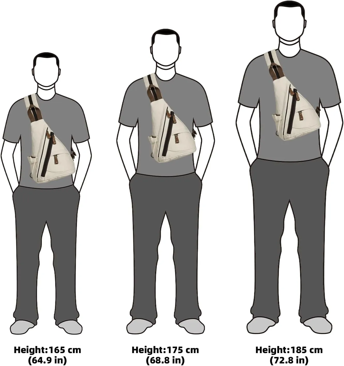 KL928 Sling Bag - Small Crossbody Backpack Shoulder Casual Daypack Rucksack for Men Women