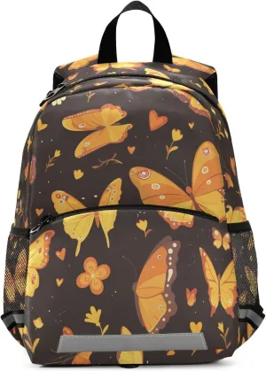 KLL Mini Boys Backpacks Monarch Butterfly Cute Travel Outdoor Daypack Bookbag