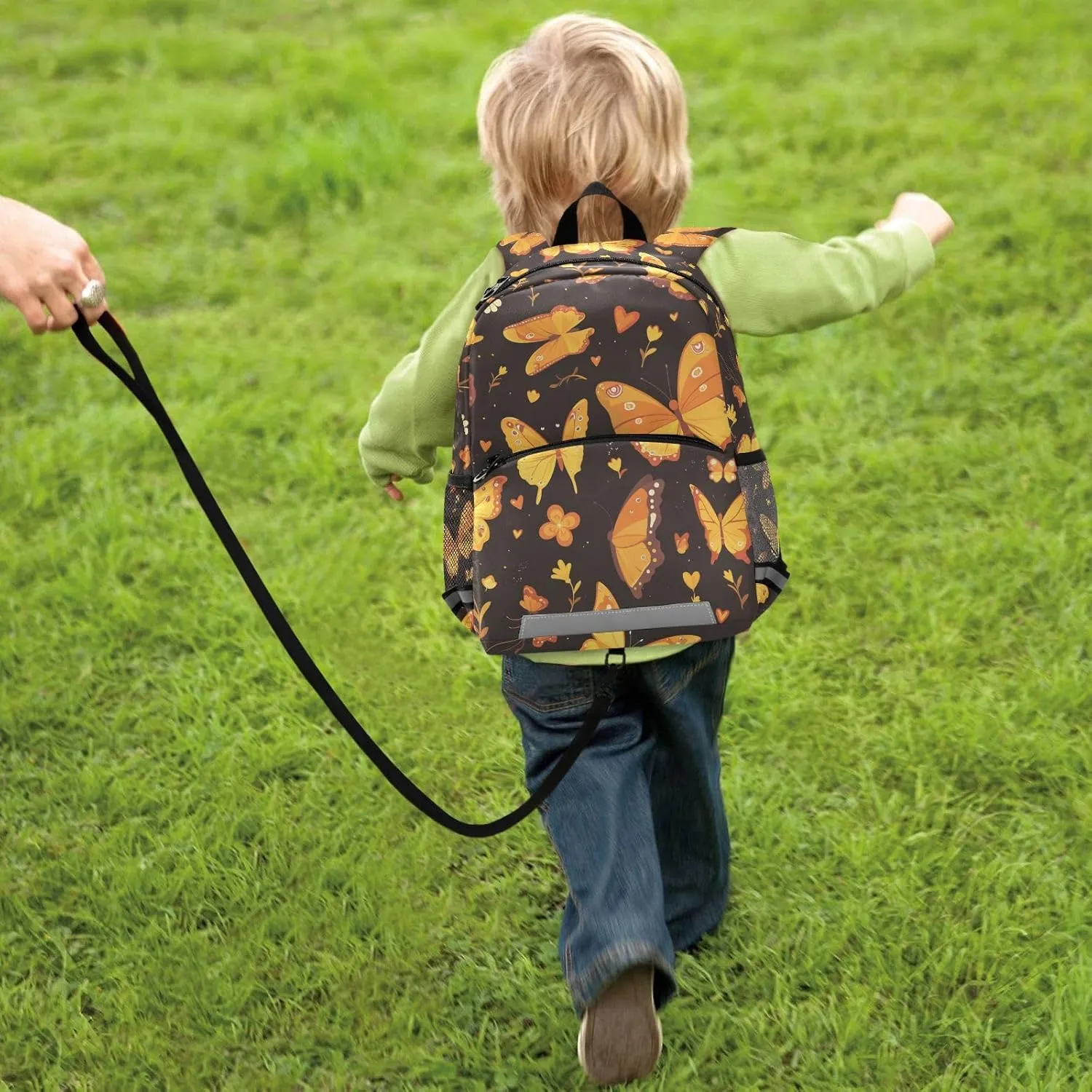 KLL Mini Boys Backpacks Monarch Butterfly Cute Travel Outdoor Daypack Bookbag