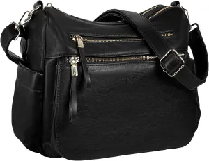 KOGTLA Women's Crossbody Shoulder Bag Roomy Multi Pockets Purse Handbag Travel Satchel Hobo Messenger Bag