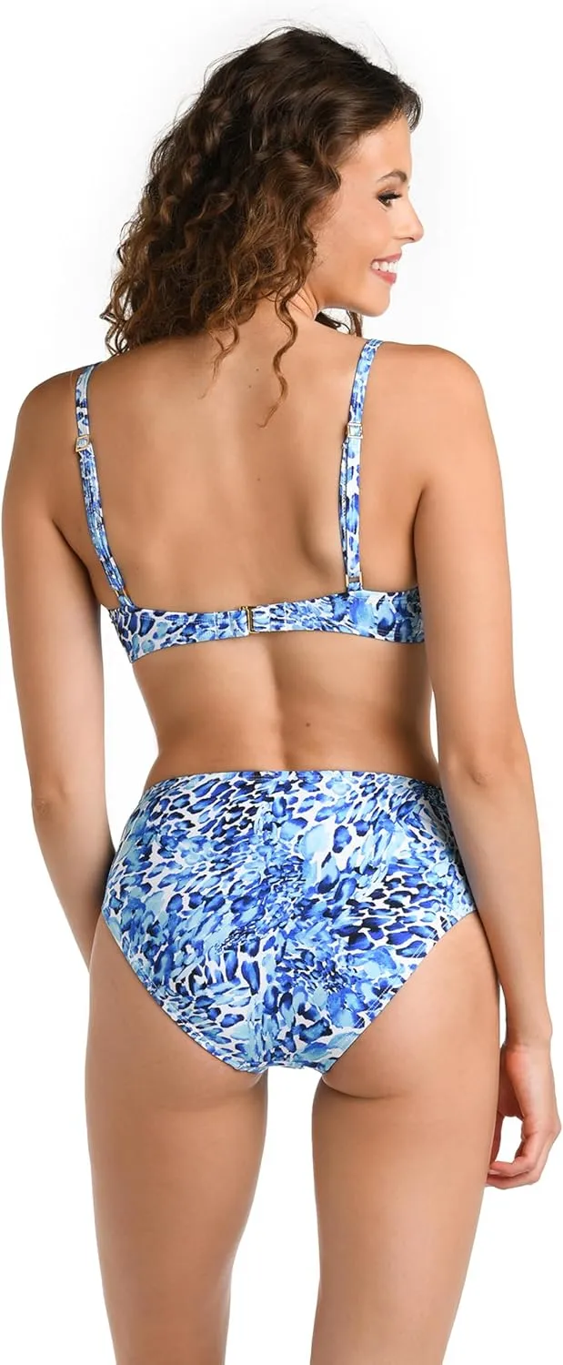 La Blanca Women's Over The Shoulder Wrap Bikini Swimsuit Top