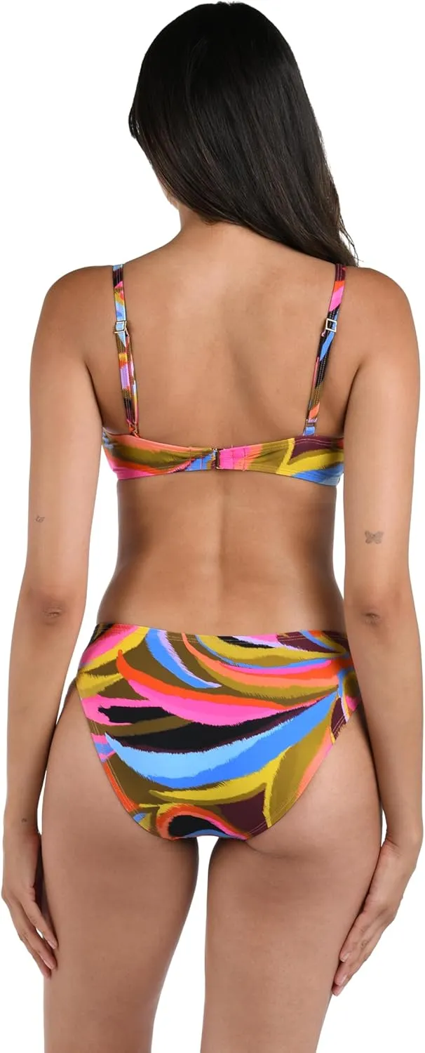 La Blanca Women's Over The Shoulder Wrap Bikini Swimsuit Top