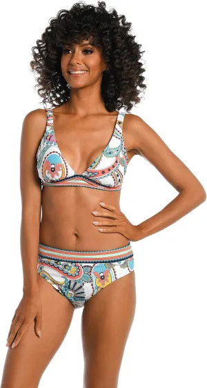 La Blanca Women's Standard Over The Shoulder Triangle Swimsuit Top