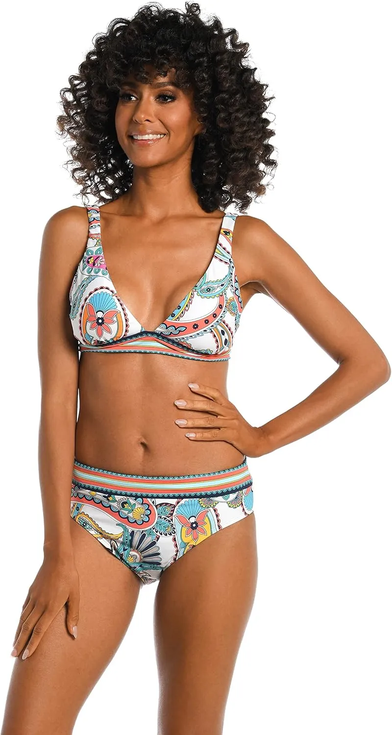 La Blanca Women's Standard Over The Shoulder Triangle Swimsuit Top