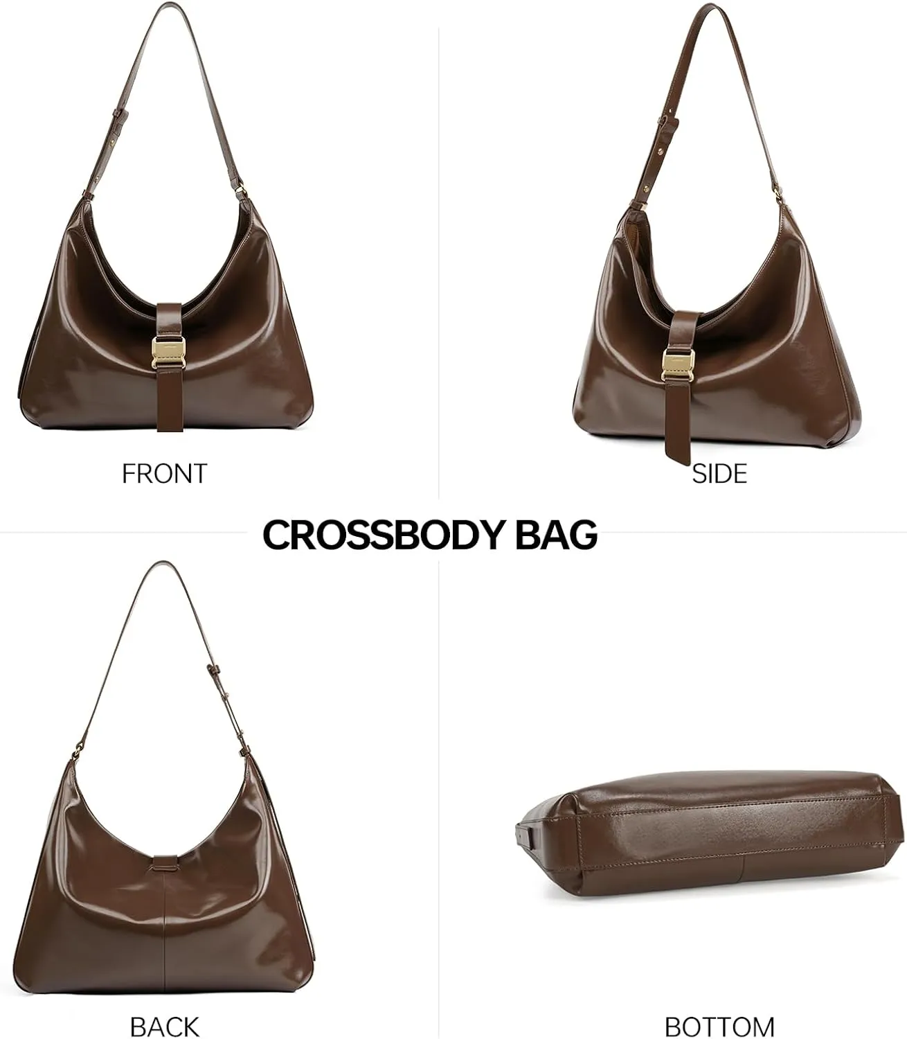 LA FESTIN Leather Large Hobo Bag for Women, Crossbody Purse & Cute Handbag