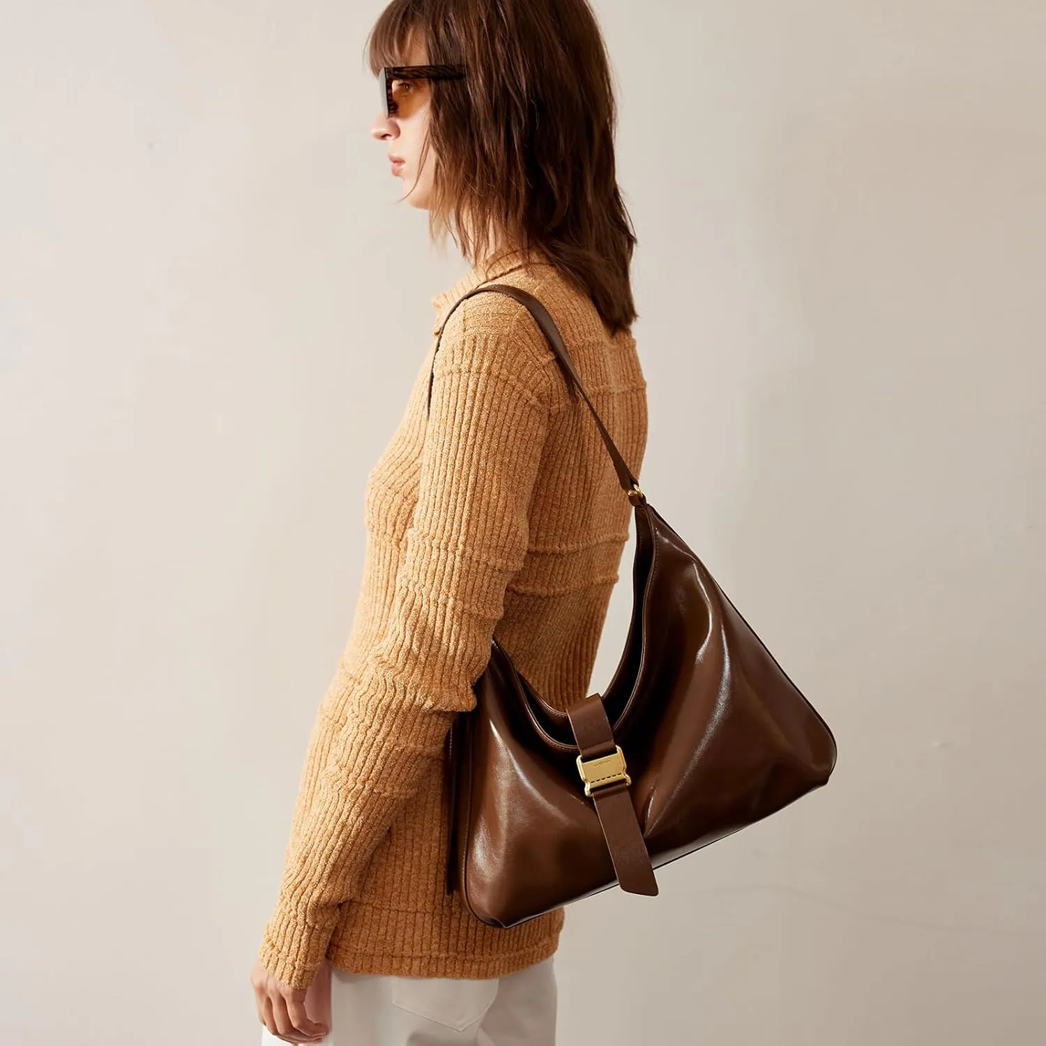 LA FESTIN Leather Large Hobo Bag for Women, Crossbody Purse & Cute Handbag