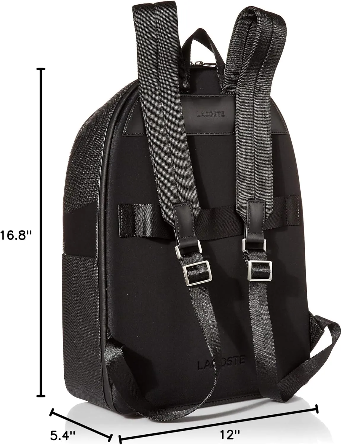 Lacoste Men's Chantaco Backpack, Black on Black, One Size