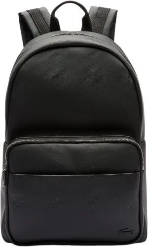 Lacoste Men's Classic Petit Pique Backpack, Black, One Size