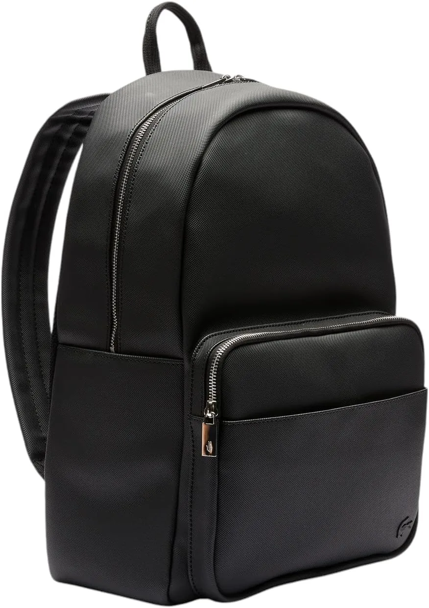 Lacoste Men's Classic Petit Pique Backpack, Black, One Size