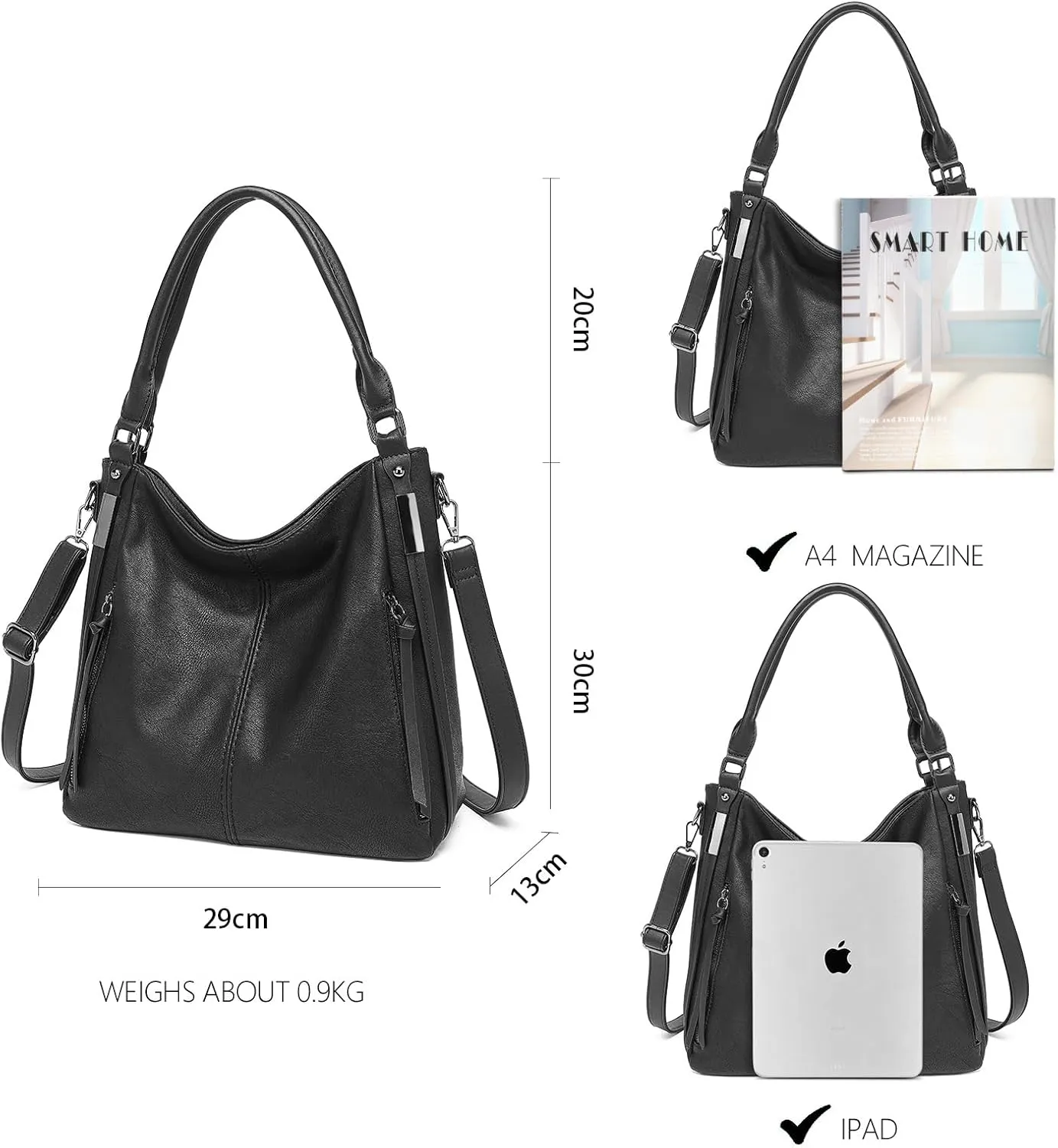 Ladies Purses and Handbags Large Leather Purse Crossbody Bags For Women Bag Shoulder Tote Hobo Bag With Pockets New