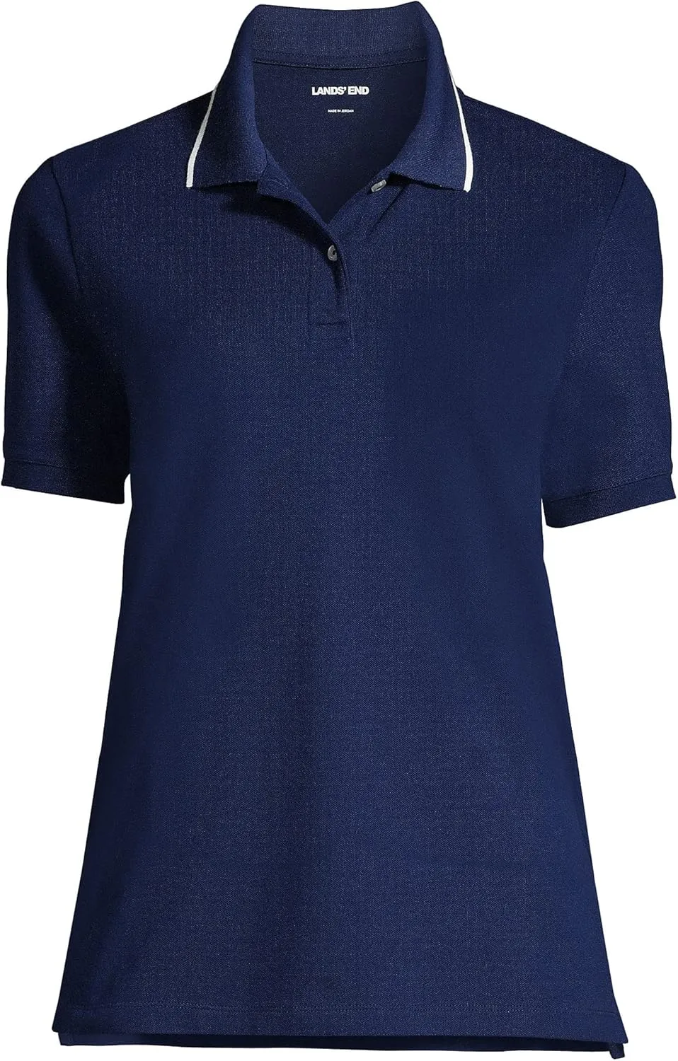 Lands' End Women's Mesh Cotton Short Sleeve Polo Shirt
