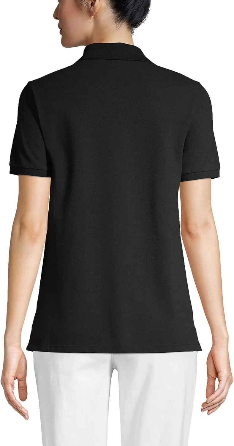 Lands' End Women's Mesh Cotton Short Sleeve Polo Shirt