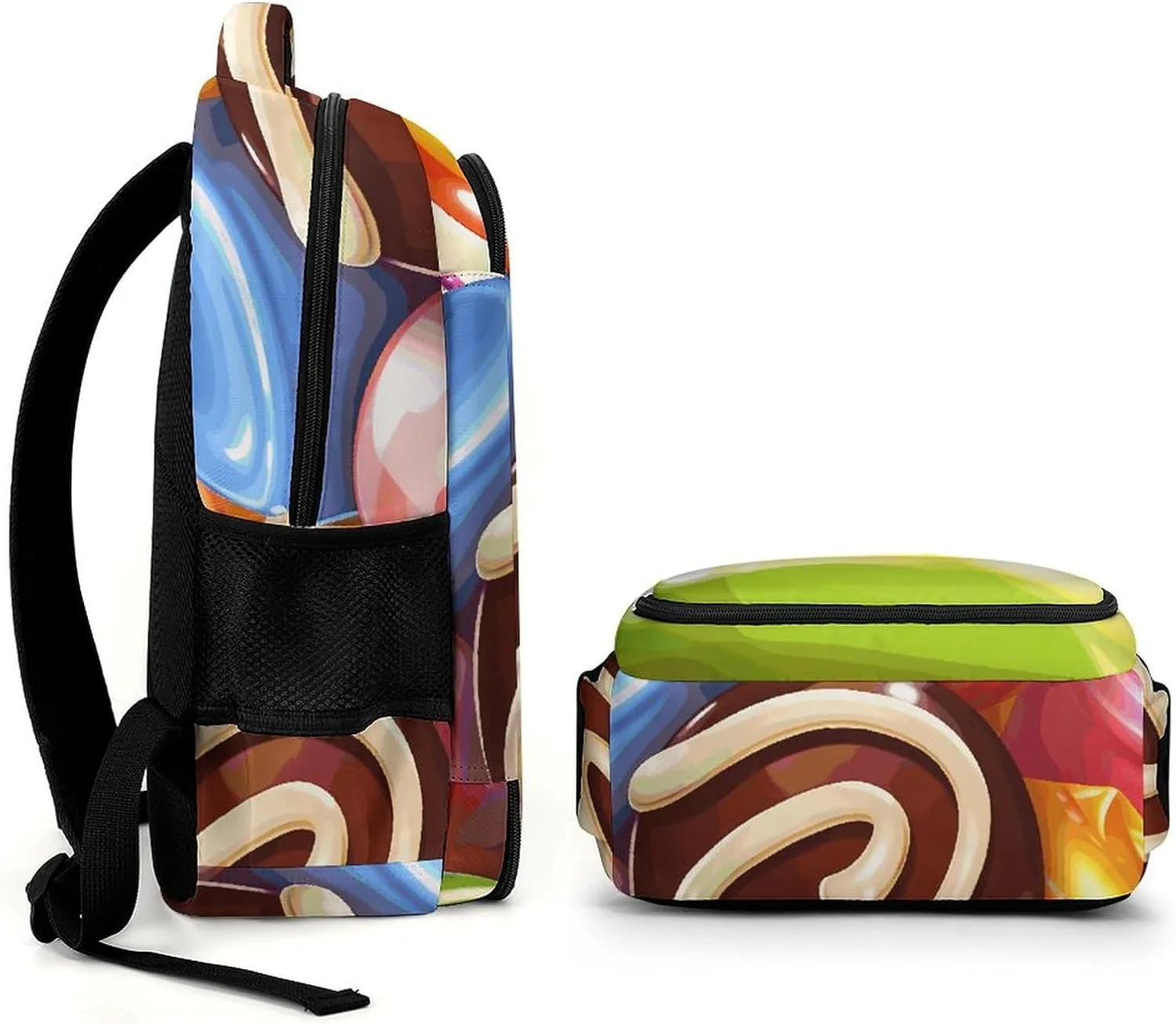 Laptop Backpack for Men Women Daypack Cartoon Candy Computer Bag Travel Backpacks Laptop Bag