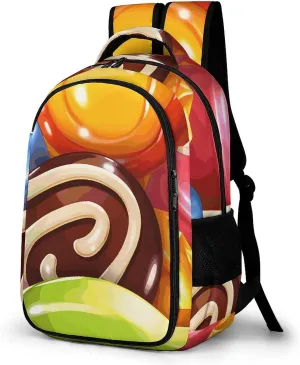 Laptop Backpack for Men Women Daypack Cartoon Candy Computer Bag Travel Backpacks Laptop Bag