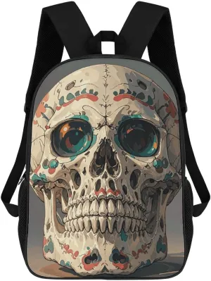 Laptop Backpack for Men Women Daypack Skull Rock Roll Skeleton Bone Computer Bag Travel Backpacks Laptop Bag