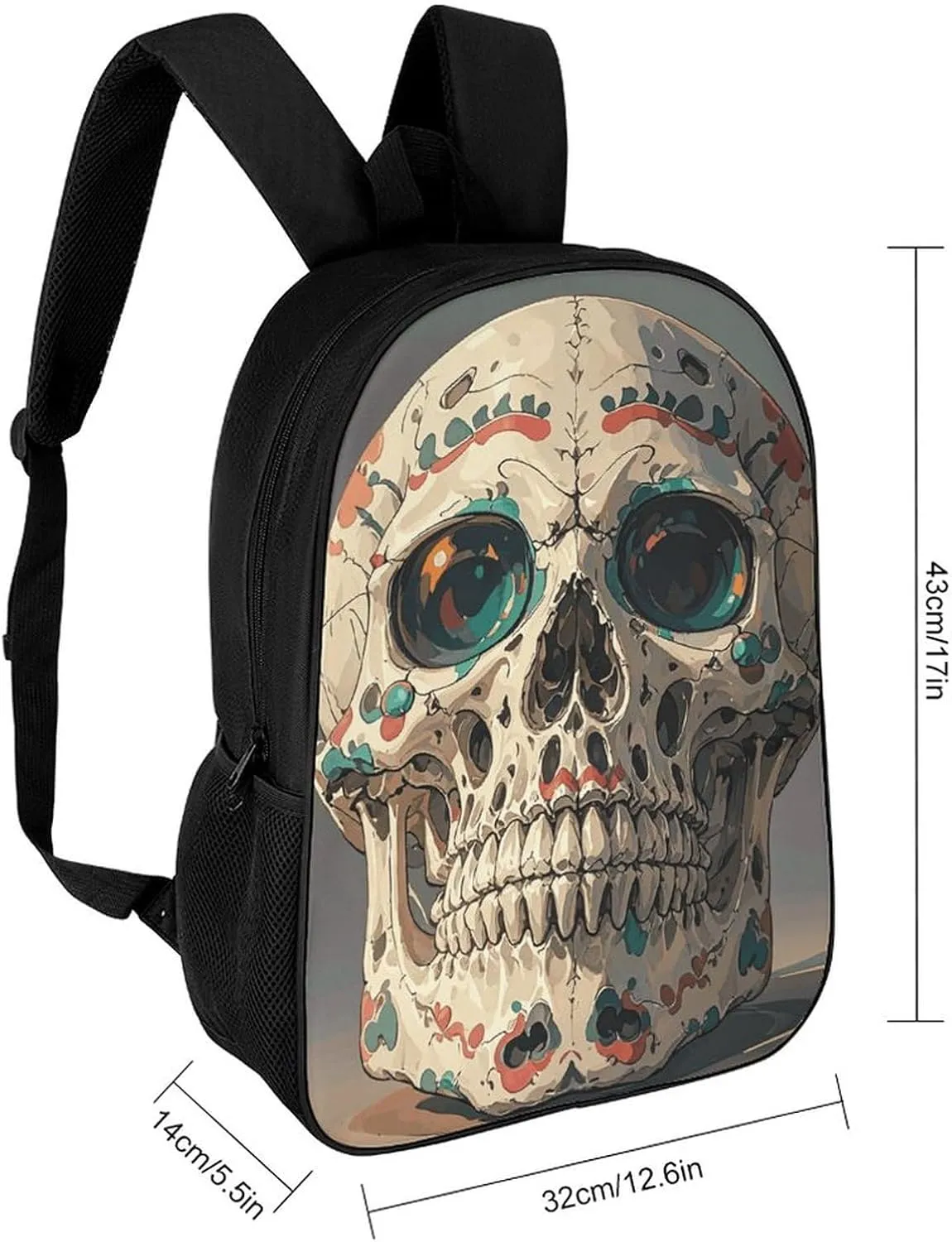 Laptop Backpack for Men Women Daypack Skull Rock Roll Skeleton Bone Computer Bag Travel Backpacks Laptop Bag