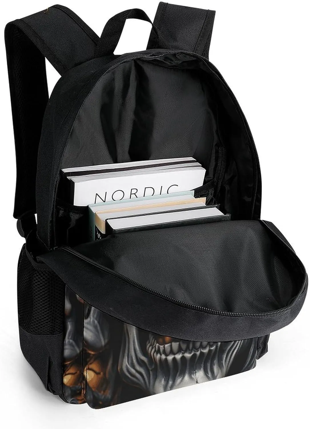 Laptop Backpack for Men Women Lightweight Backpack Cool Evil Skull Daypack Rucksack with Compartment Laptop Bag