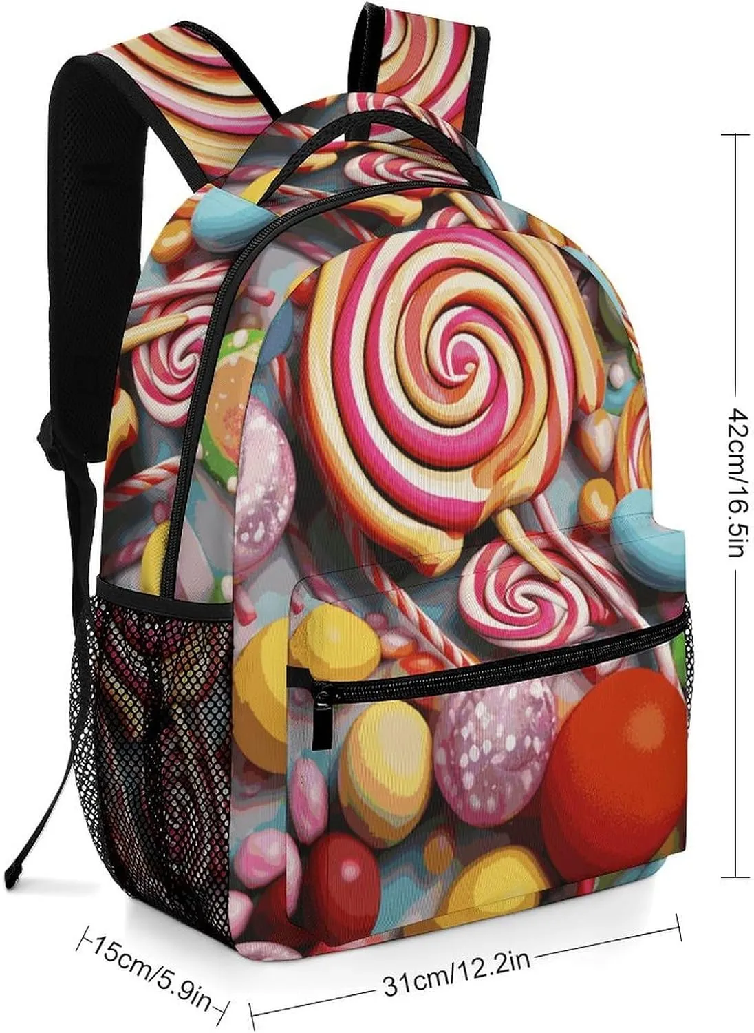 Laptop Backpack for Men Women Lightweight Daypack with Compartment Rucksack Candy Laptop Bag