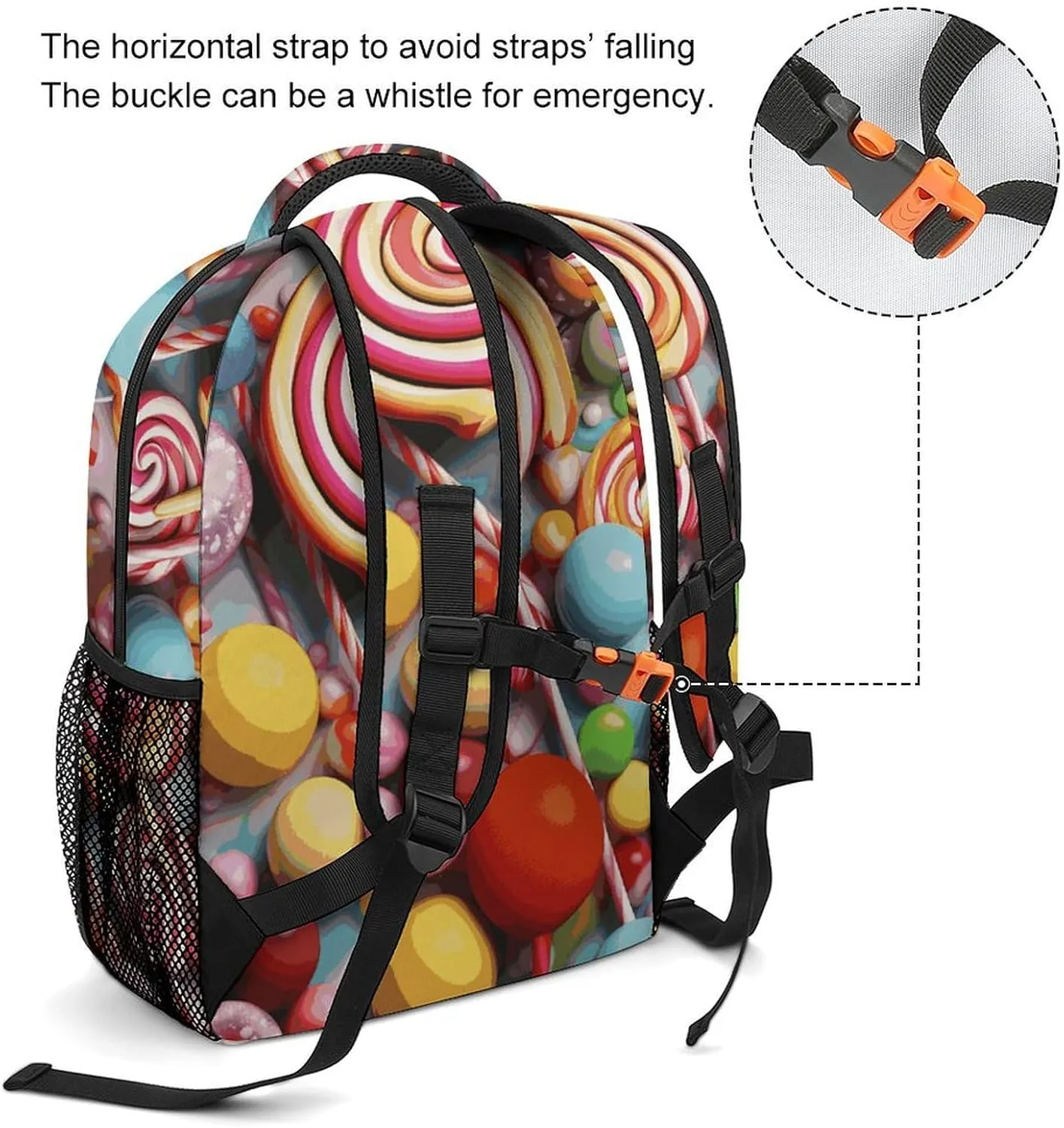 Laptop Backpack for Men Women Lightweight Daypack with Compartment Rucksack Candy Laptop Bag