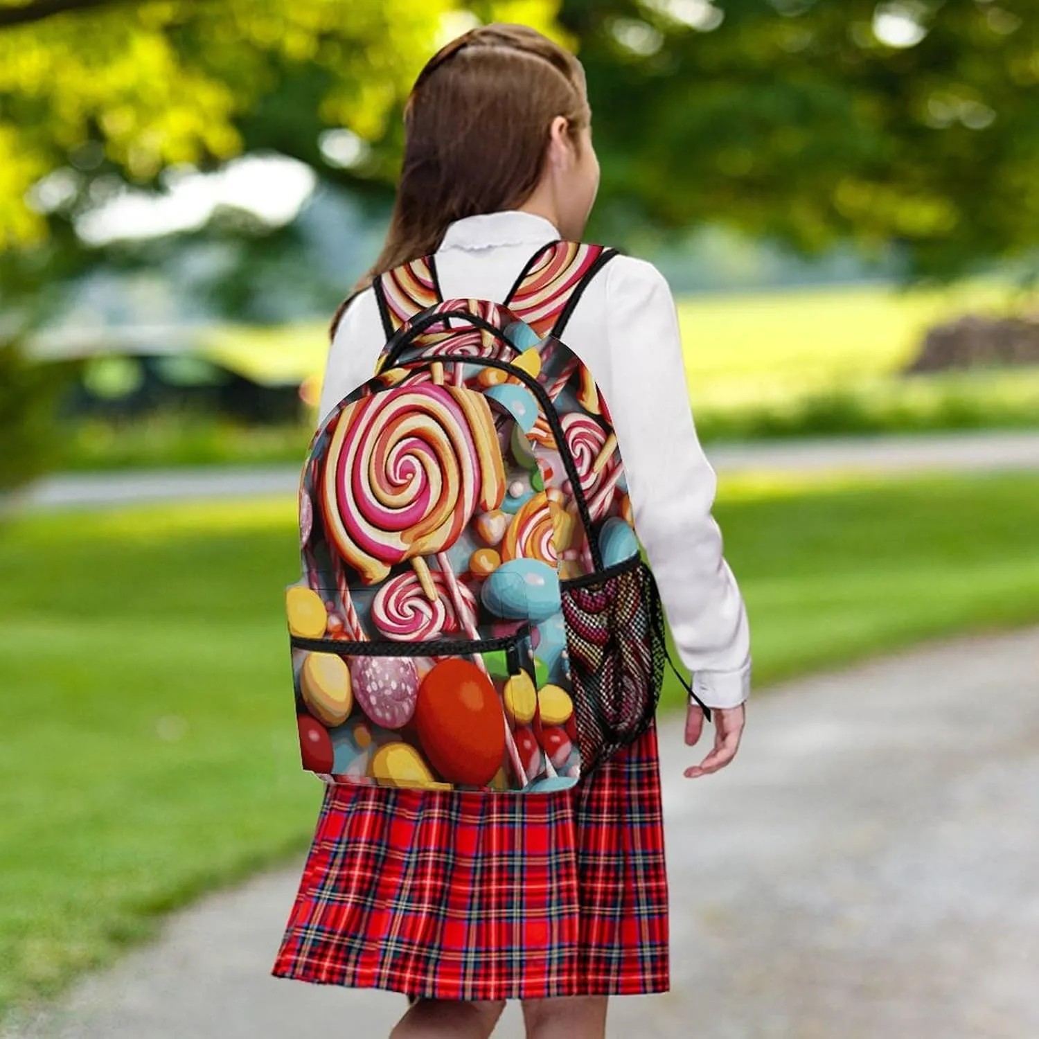 Laptop Backpack for Men Women Lightweight Daypack with Compartment Rucksack Candy Laptop Bag