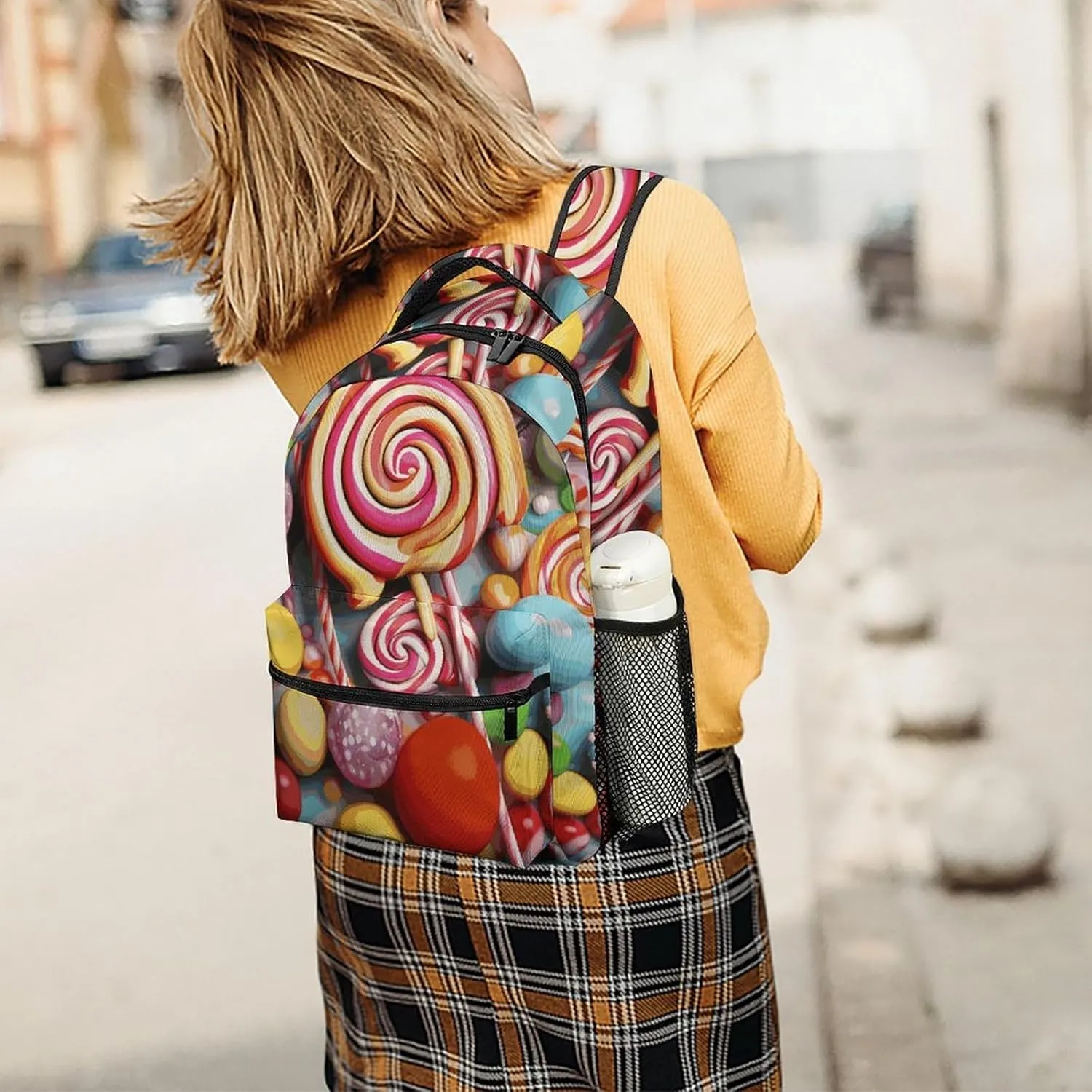 Laptop Backpack for Men Women Lightweight Daypack with Compartment Rucksack Candy Laptop Bag