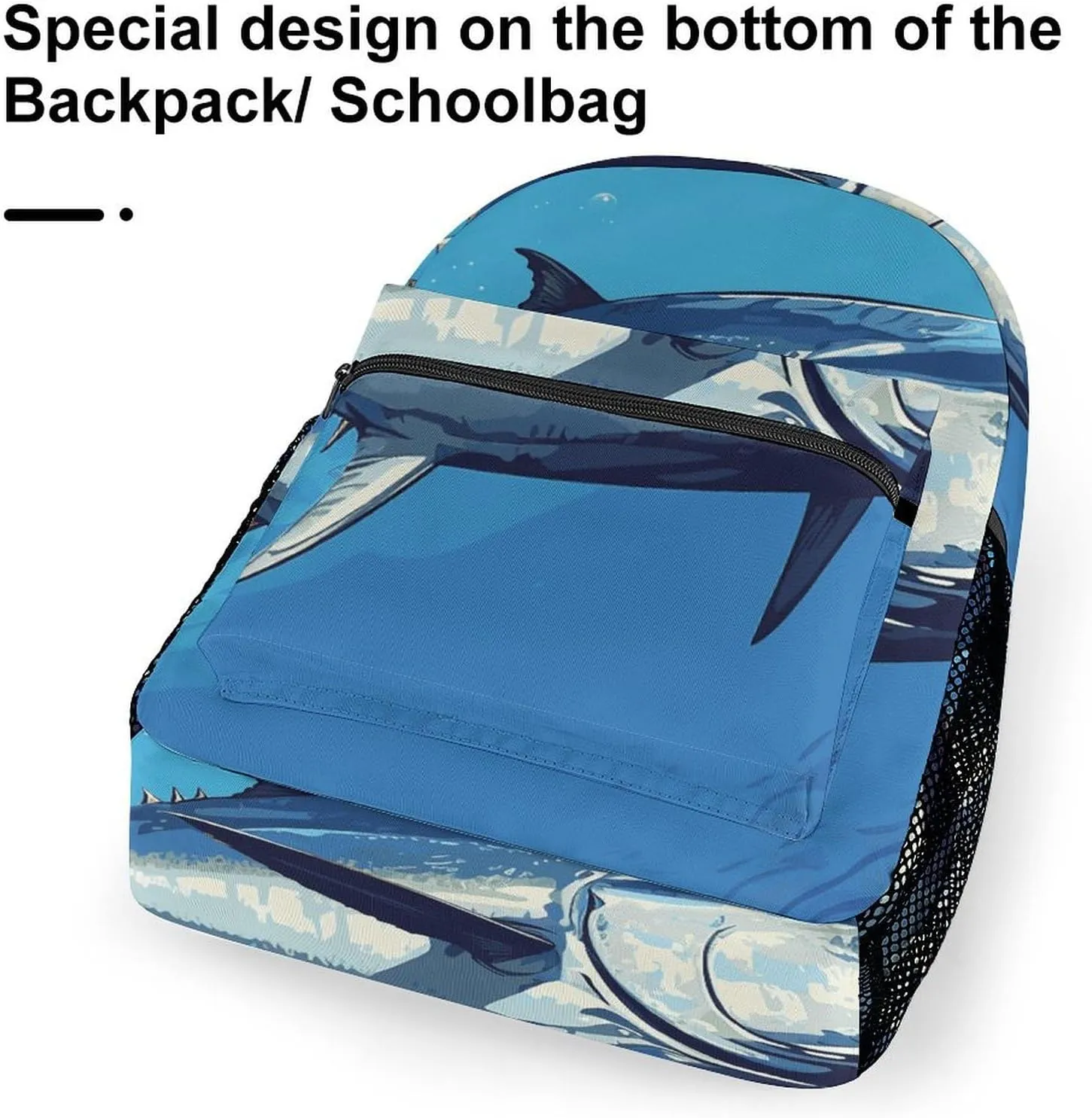 Laptop Backpack for Men Women Lightweight Daypack with Compartment Rucksack Colorful Tuna Laptop Bag
