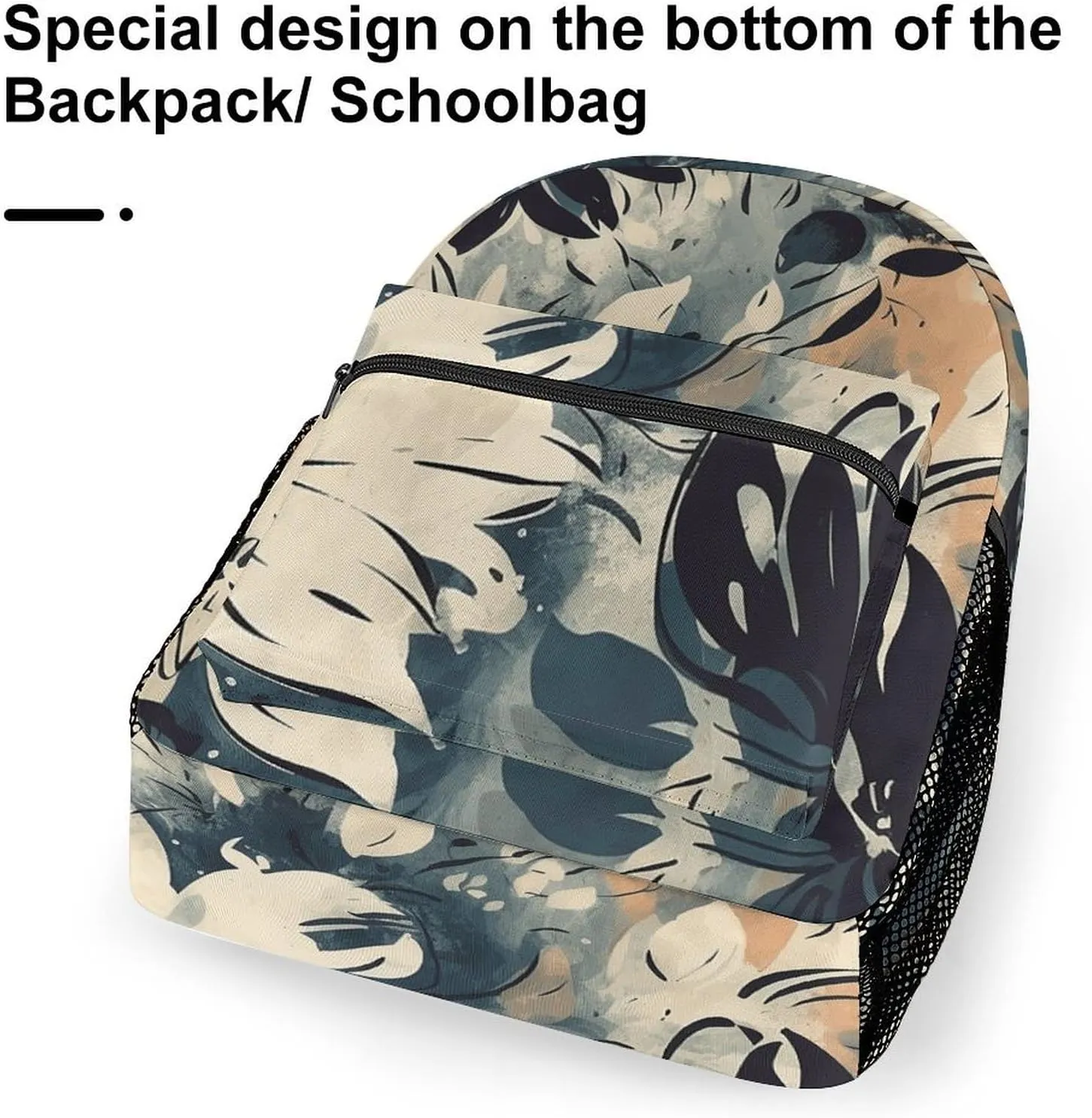 Laptop Backpack for Men Women Lightweight Daypack with Compartment Rucksack Drawing of Flowers Laptop Bag