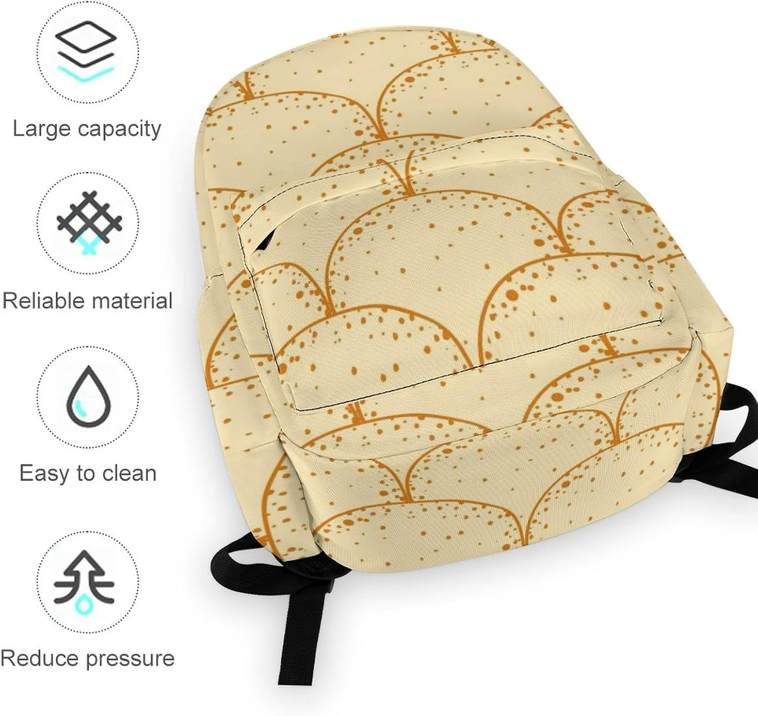 Laptop Backpack for Men Women Russian Pancake Travel Work Backpack with Compartment Large Capacity Daypack Business Work Bag