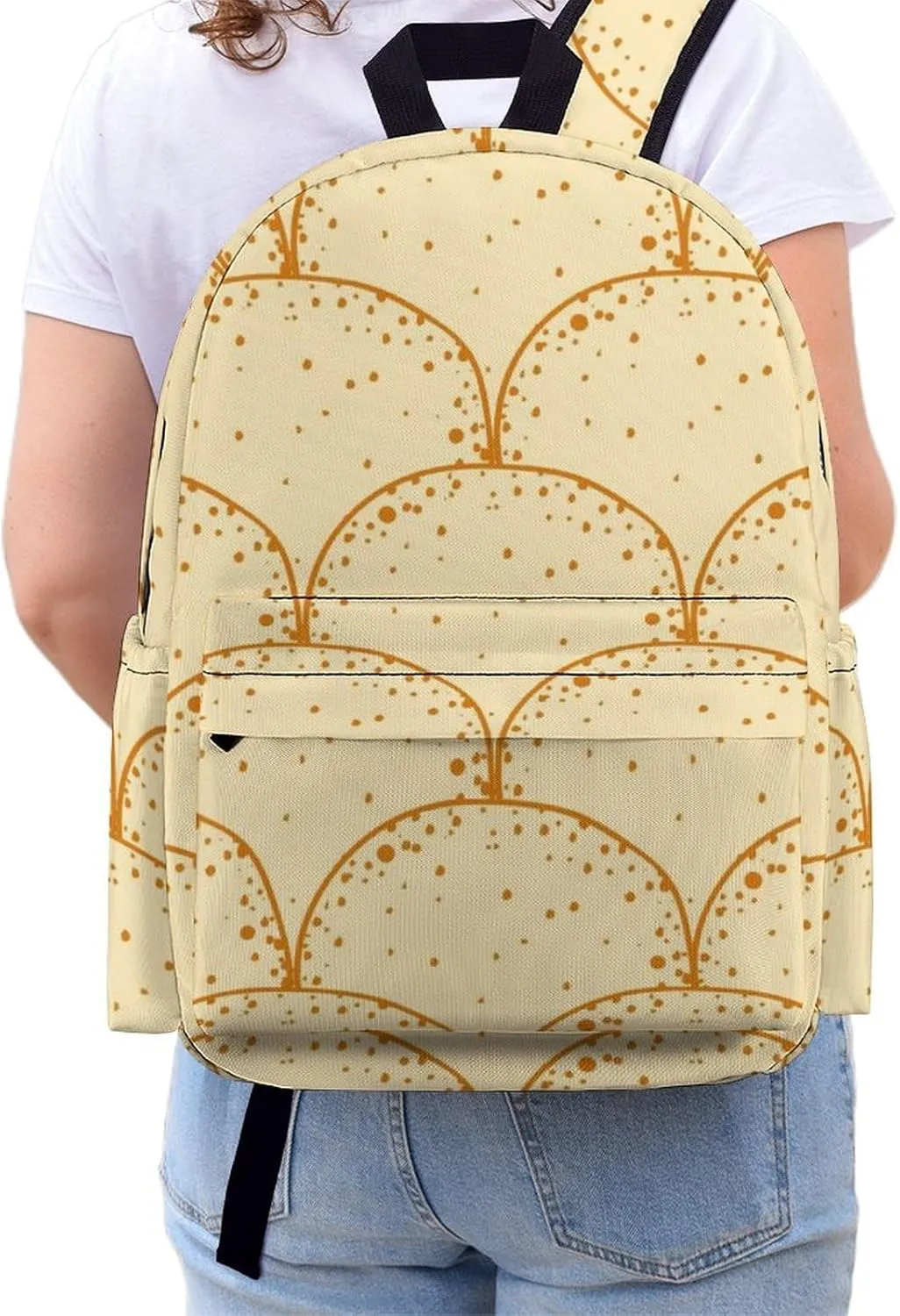 Laptop Backpack for Men Women Russian Pancake Travel Work Backpack with Compartment Large Capacity Daypack Business Work Bag