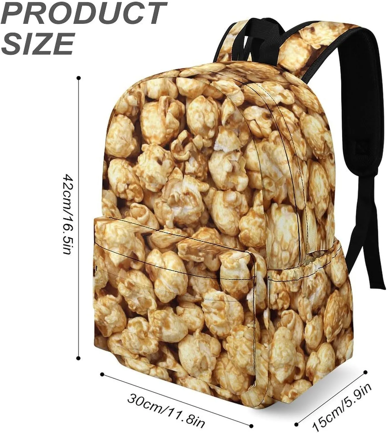 Laptop Backpack for Men Women Sweet Popcorn Flakes Travel Work Backpack with Compartment Large Capacity Daypack Business Work Bag