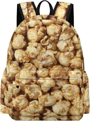 Laptop Backpack for Men Women Sweet Popcorn Flakes Travel Work Backpack with Compartment Large Capacity Daypack Business Work Bag