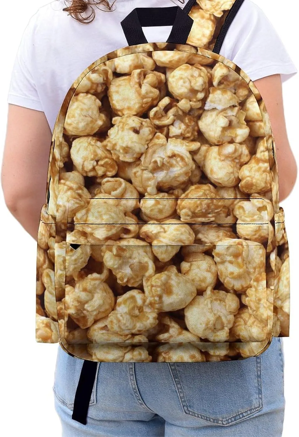 Laptop Backpack for Men Women Sweet Popcorn Flakes Travel Work Backpack with Compartment Large Capacity Daypack Business Work Bag