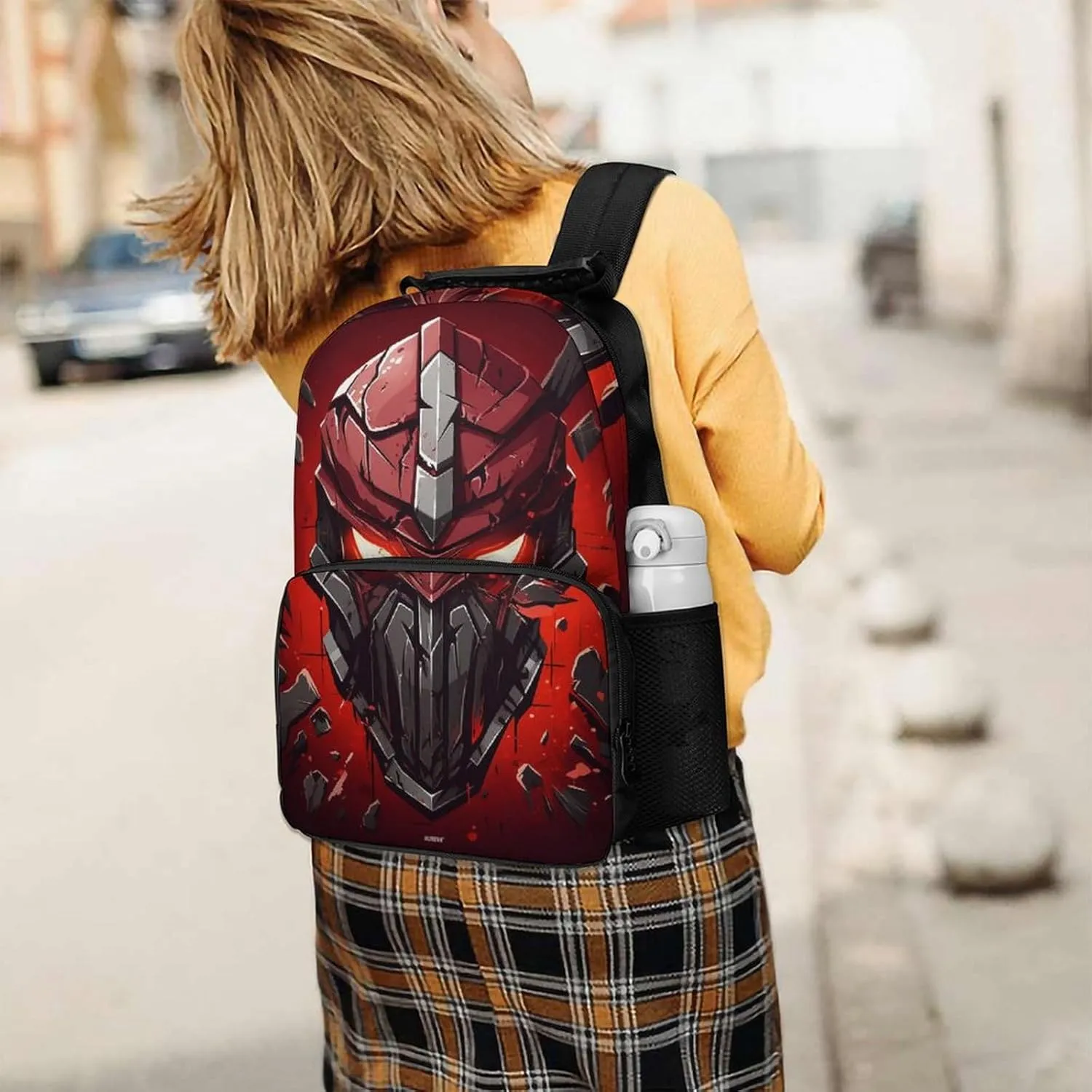 Laptop Backpack Red Helmet Daypack Computer Bag Travel Laptop Bag Casual Nurse Bag for Women Men