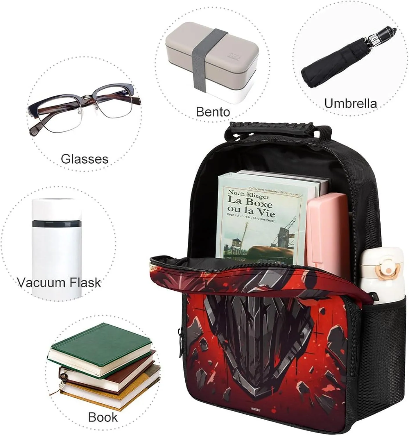 Laptop Backpack Red Helmet Daypack Computer Bag Travel Laptop Bag Casual Nurse Bag for Women Men