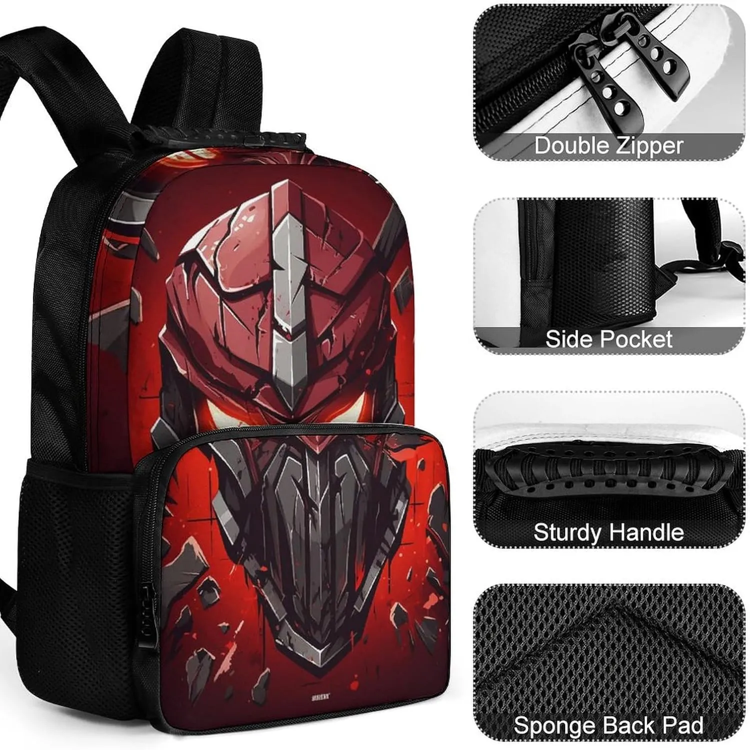 Laptop Backpack Red Helmet Daypack Computer Bag Travel Laptop Bag Casual Nurse Bag for Women Men