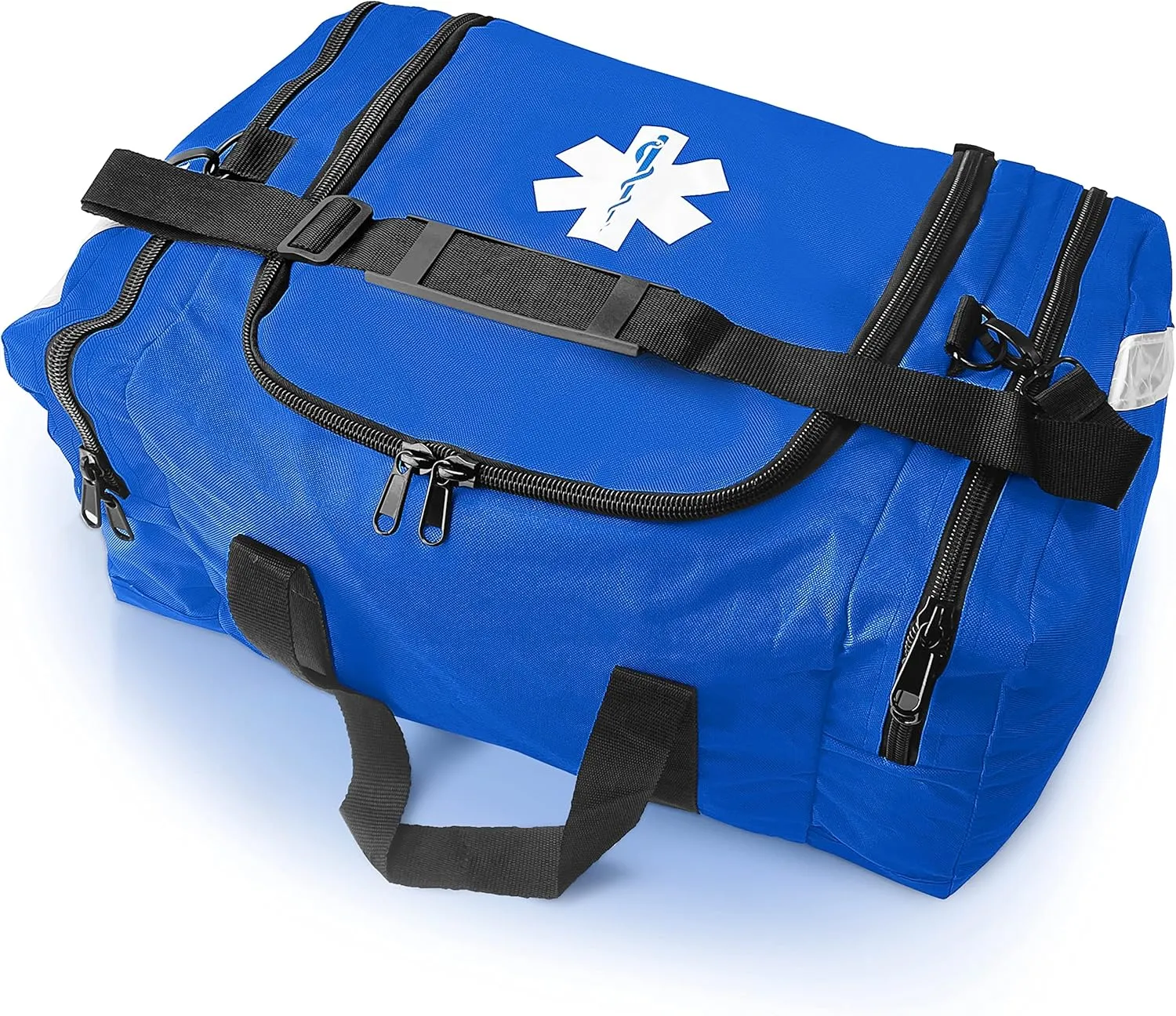 Large EMT Bag - Spacious, Multi-Compartment Medical Bag, Empty First Aid Bag for EMS, Hospitals, and Rescue Teams, Durable and Water-Resistant (Blue)