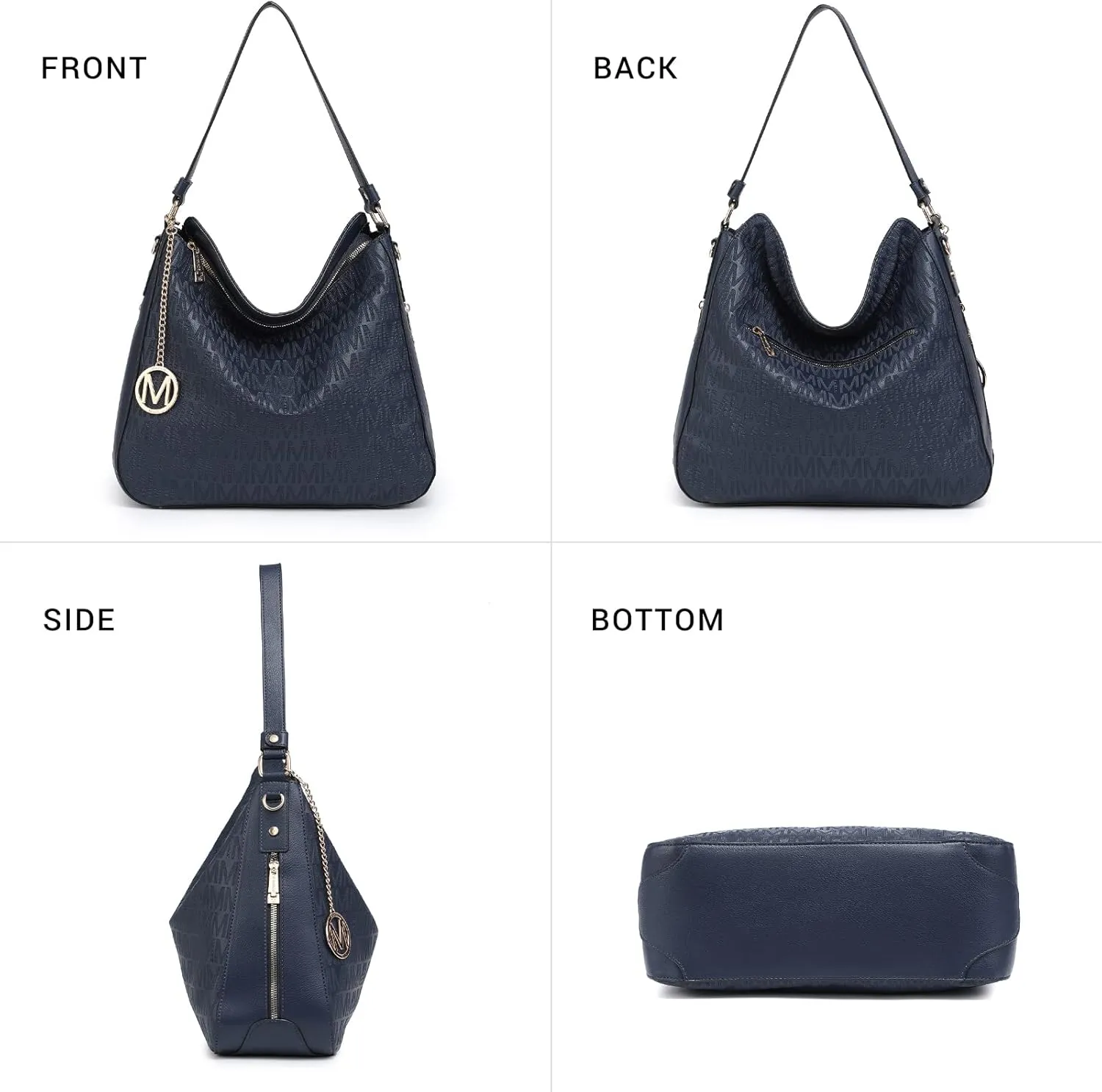 Large Hobo Bags for Women Designer Crossbody Shoulder Purses PU Leather Tote Handbags with Wallet