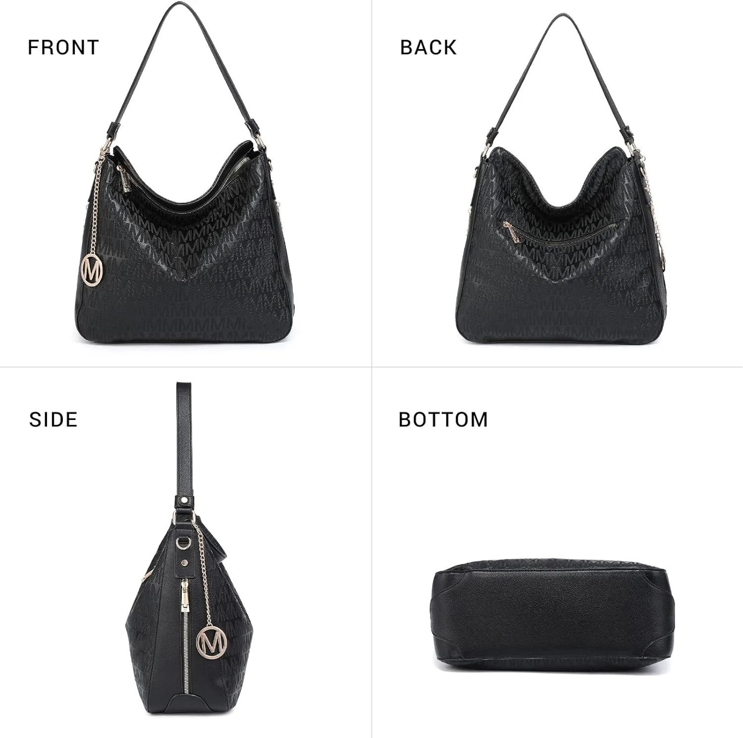 Large Hobo Bags for Women Designer Crossbody Shoulder Purses PU Leather Tote Handbags with Wallet